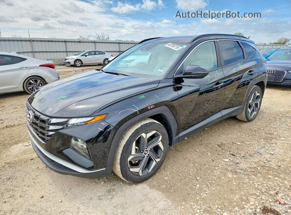 5NMJF3AE0PH215922 2023 HYUNDAI TUCSON Black წინა მარცხენა ხედი სამი მეოთხედიდან
