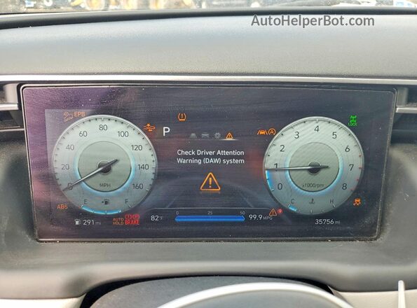 5NMJFCAE0NH059877 2022 HYUNDAI TUCSON Белый Вид щитка приборов
