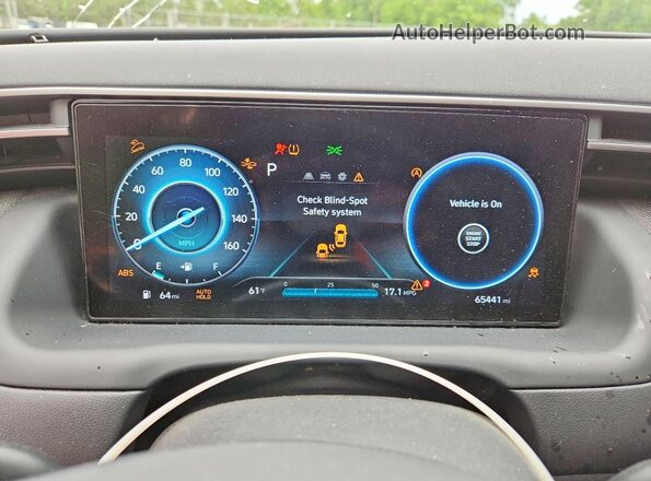 5NMJFCAE3NH090752 2022 HYUNDAI TUCSON Серый Вид щитка приборов