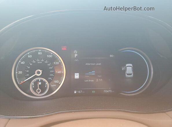5NMMADTB8SH034368 2025 GENESIS GV70 Blue Instrument cluster view