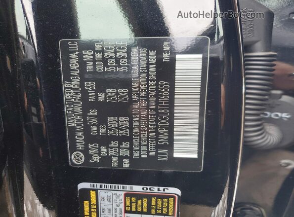 5NMP1DGL8TH166659 2026 HYUNDAI SANTA Черный Вид наклейки с VIN-кодом
