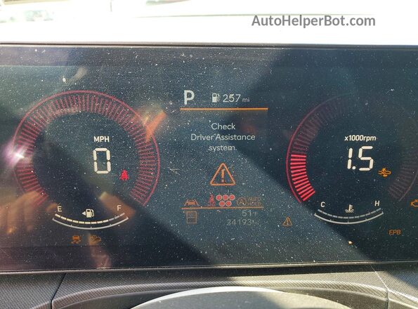 5NMP1DGLXRH012205 2024 HYUNDAI SANTA Серый Вид щитка приборов