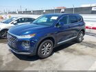 2019 Hyundai Santa Fe Se Синий vin: 5NMS23AD1KH007970
