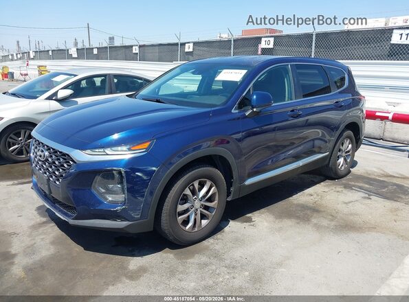 5NMS23AD1KH007970 2019 HYUNDAI SANTA FE Синий Передняя левая четверть