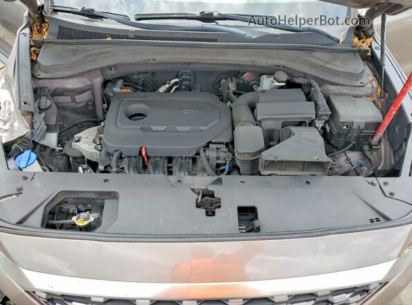 5NMS23AD1KH058630 2019 HYUNDAI SANTA Brown Widok komory silnika