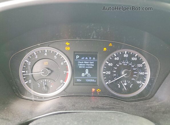 5NMS23AD1KH058630 2019 HYUNDAI SANTA Brown Widok zestawu wskaźników