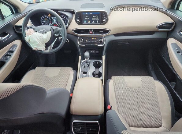 5NMS23AD2KH006519 2019 HYUNDAI SANTA White Вид панелі приладів
