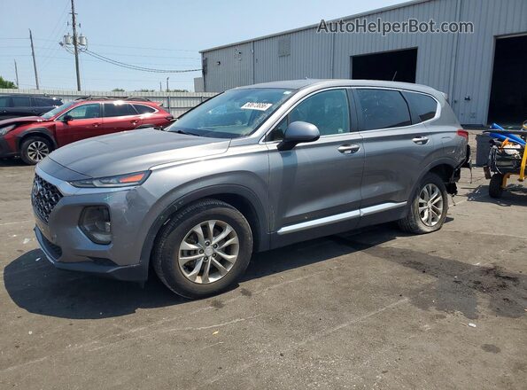 5NMS23AD5KH119428 2019 HYUNDAI SANTA Gray წინა მარცხენა ხედი სამი მეოთხედიდან