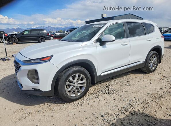 5NMS23AD7KH126770 2019 HYUNDAI SANTA Белый Передняя левая четверть