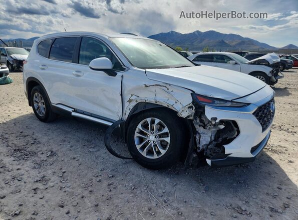 5NMS23AD7KH126770 2019 HYUNDAI SANTA Белый Передняя правая четверть