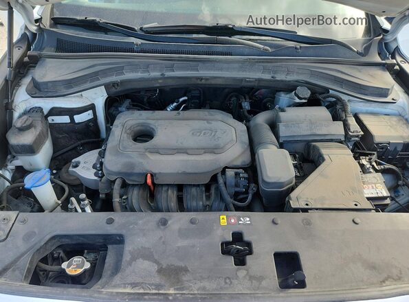 5NMS23AD7KH126770 2019 HYUNDAI SANTA Белый Вид подкапотного пространства