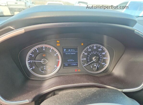 5NMS23AD7KH126770 2019 HYUNDAI SANTA Белый Вид щитка приборов