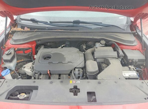 5NMS23AD8LH165501 2020 HYUNDAI SANTA Красный Вид подкапотного пространства