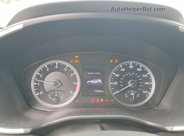 5NMS2CAD2KH013941 2019 HYUNDAI SANTA Желто-коричневый Вид щитка приборов