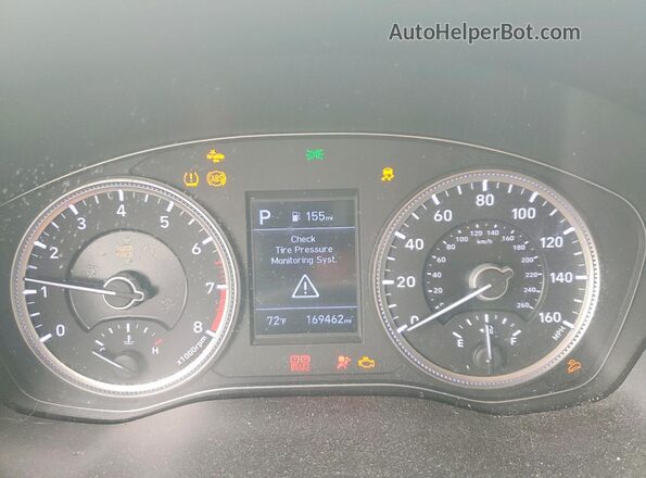 5NMS2CAD5KH110521 2019 HYUNDAI SANTA Red Вид щитка приладів