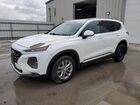 2019 Hyundai Santa Fe Se White vin: 5NMS2CAD9KH100817 Damage: Left Front Fender, Peeling, 4 To 5 Inches