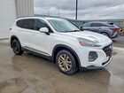 2019 Hyundai Santa Fe Se White vin: 5NMS2CAD9KH100817