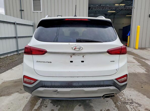 5NMS2CAD9KH100817 2019 HYUNDAI SANTA White უკანა ხედი
