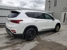 2019 Hyundai Santa Fe Se White vin: 5NMS2CAD9KH100817 Damage: Right Qtr Panel, Dent(S) W/ Paint Dmg, 1 To 2 Inches