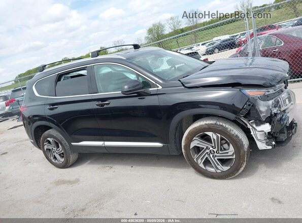 5NMS2DAJ8NH435311 2022 HYUNDAI SANTA FE Black Widok wnętrza z tyłu