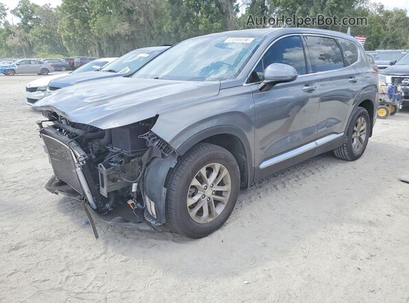 5NMS33AD2KH092184 2019 HYUNDAI SANTA Gray Передня ліва чверть