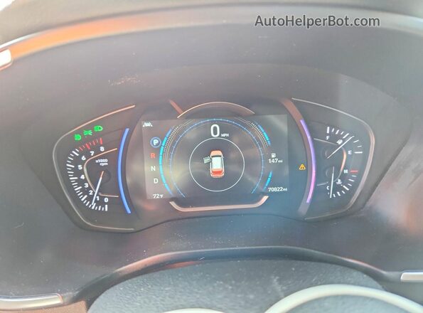 5NMS33AD6KH088199 2019 HYUNDAI SANTA Blue Вид щитка приладів