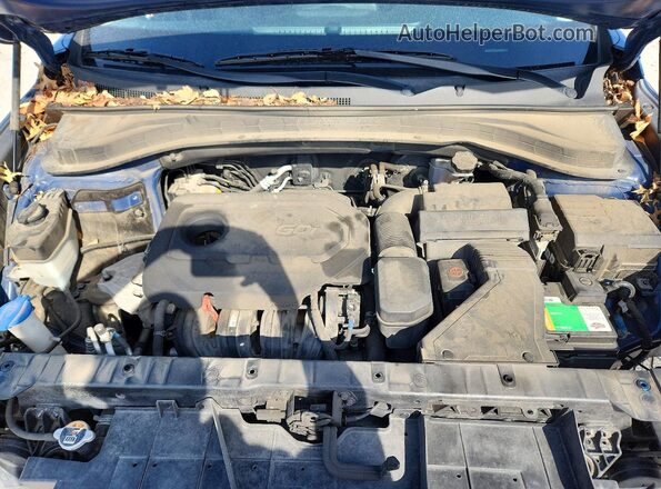 5NMS33AD6KH088199 2019 HYUNDAI SANTA Blue Вид задньої частини салону