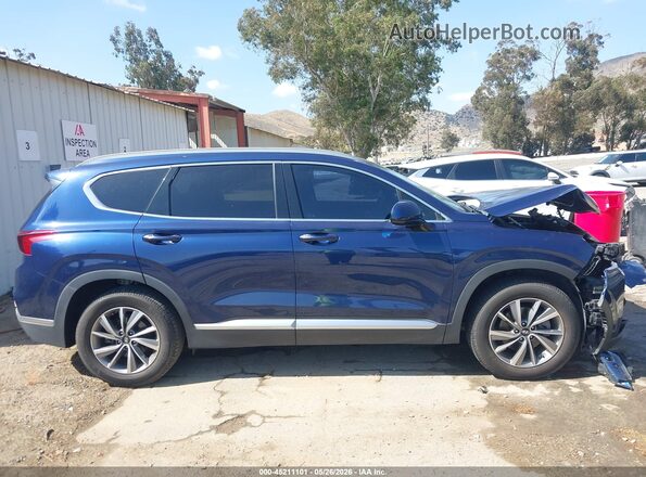 5NMS33AD6LH227474 2020 HYUNDAI SANTA FE Blue Widok wnętrza 360 stopni