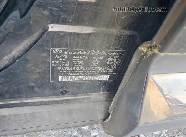 5NMS33AD9KH071557 2019 HYUNDAI SANTA Черный Вид подкапотного пространства