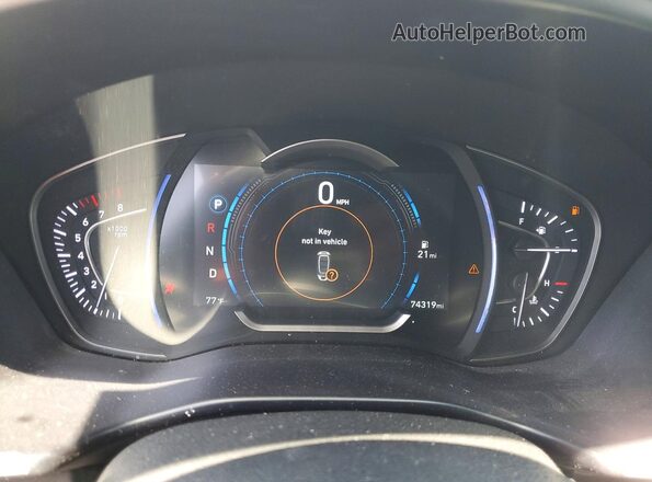 5NMS33ADXKH021752 2019 HYUNDAI SANTA Серебряный Вид щитка приборов