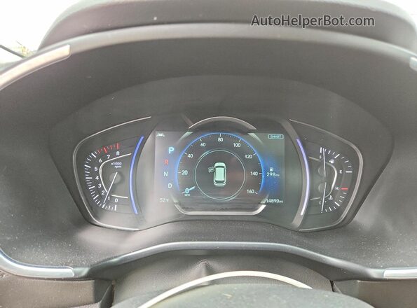 5NMS3CAD2LH275540 2020 HYUNDAI SANTA Silver ხელსაწყოთა პანელის ხედი