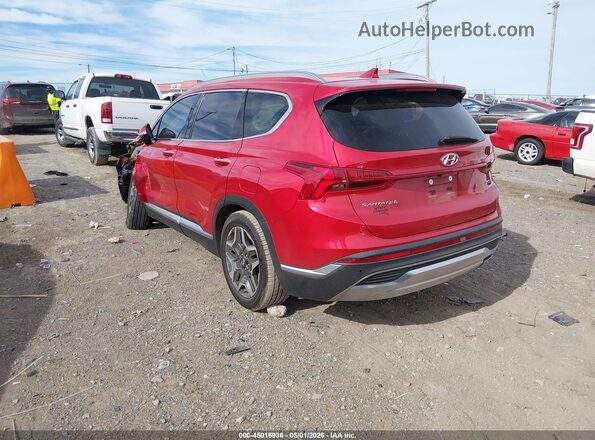 5NMS44AL2MH322268 2021 HYUNDAI SANTA FE Red უკანა მარცხენა