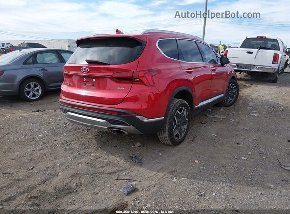 5NMS44AL2MH322268 2021 HYUNDAI SANTA FE Red უკანა მარჯვენა