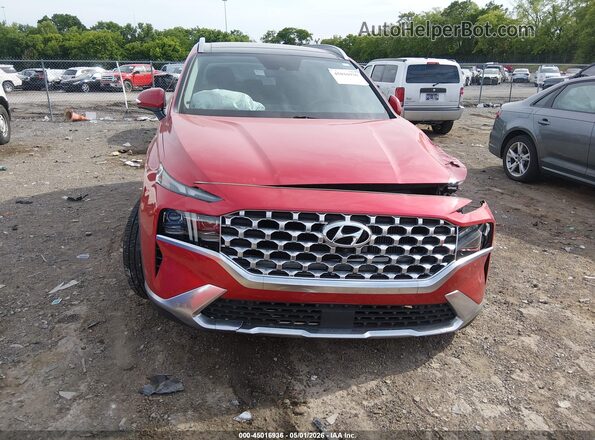5NMS44AL2MH322268 2021 HYUNDAI SANTA FE Red ხელსაწყოთა პანელის ხედი