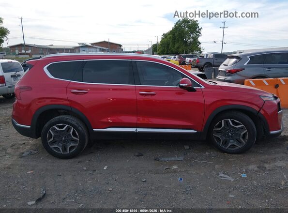 5NMS44AL2MH322268 2021 HYUNDAI SANTA FE Red უკანა სალონის ხედი