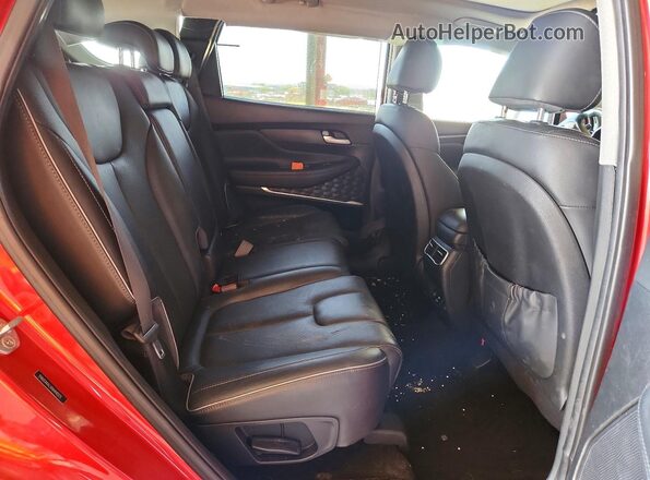 5NMS44ALXNH440375 2022 HYUNDAI SANTA Темно-бордовый Вид задней части салона
