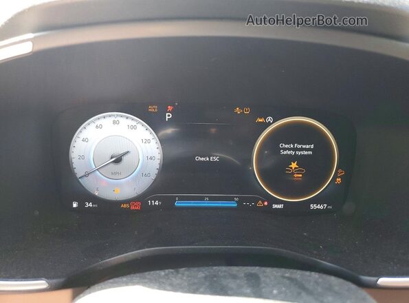 5NMS4DALXPH606932 2023 HYUNDAI SANTA Черный Вид щитка приборов