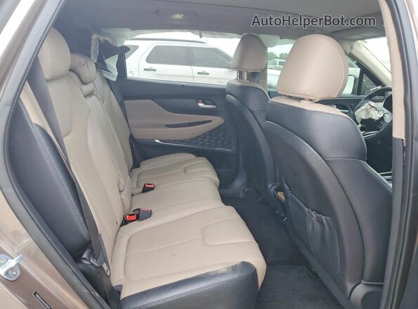 5NMS53AA0LH213473 2020 HYUNDAI SANTA Brown Vista de los asientos traseros