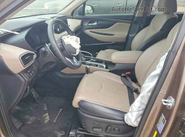 5NMS53AA0LH213473 2020 HYUNDAI SANTA Brown Vista interior delantera