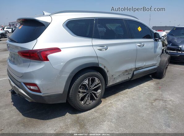 5NMS53AA2KH019865 2019 HYUNDAI SANTA FE Silver Задня права чверть