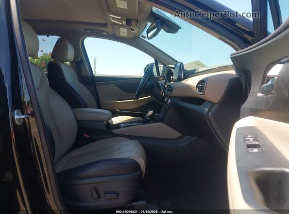 5NMS53AD3KH029511 2019 HYUNDAI SANTA FE Black Вид салону спереду
