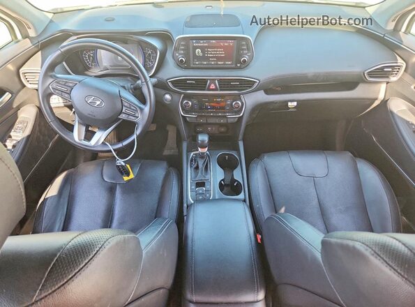 5NMS53AD5KH072537 2019 HYUNDAI SANTA Белый Вид панели приборов