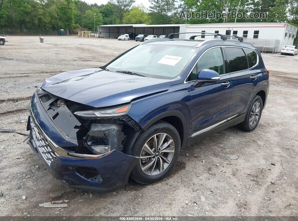 5NMS53AD6LH293744 2020 HYUNDAI SANTA FE Синий Передняя левая четверть
