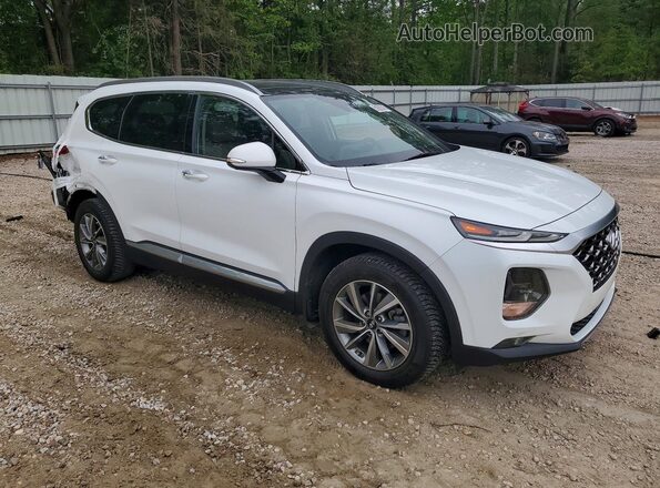 5NMS53AD7KH127182 2019 HYUNDAI SANTA Белый Передняя правая четверть