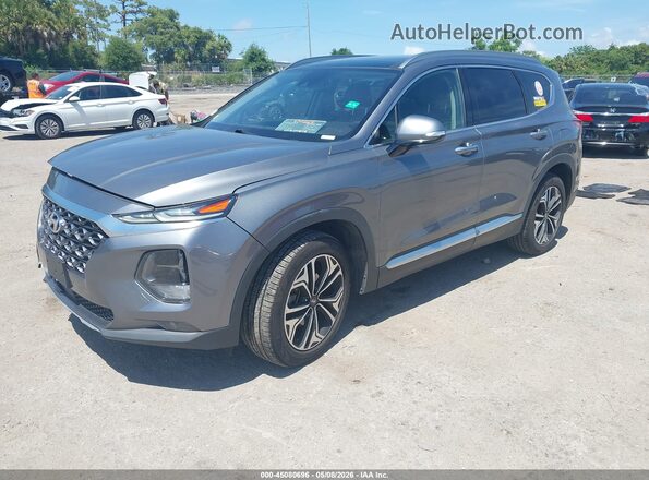 5NMS5CAA2KH094114 2019 HYUNDAI SANTA FE Серый Передняя левая четверть