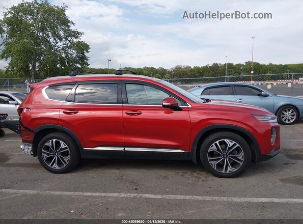 5NMS5CAA3LH180792 2020 HYUNDAI SANTA FE Red Widok wnętrza z tyłu