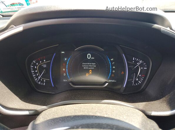 5NMS5CAD7LH301494 2020 HYUNDAI SANTA Черный Вид щитка приборов