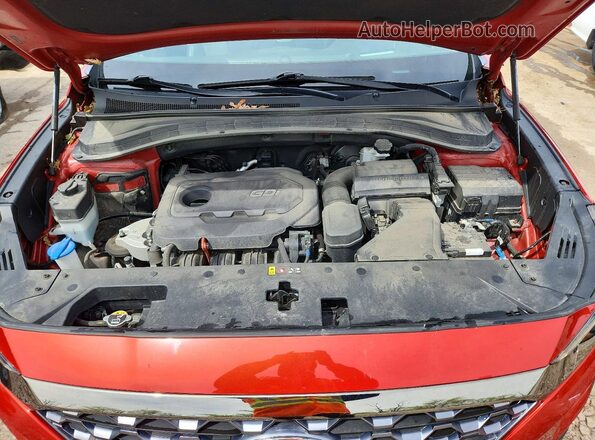 5NMS5CADXLH221560 2020 HYUNDAI SANTA Red Widok wnętrza z tyłu