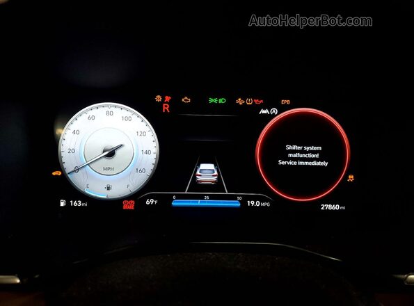 5NMS5DAL4PH586707 2023 HYUNDAI SANTA FE CALLIGRAPHY Красный Вид щитка приборов