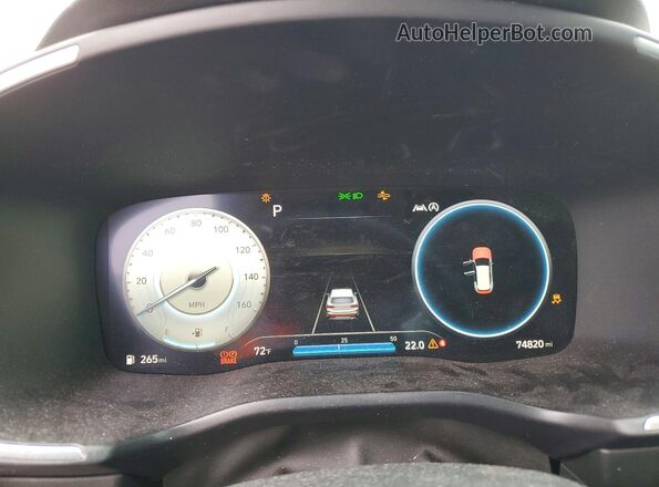 5NMS64AJXMH324424 2021 HYUNDAI SANTA Угольный Вид щитка приборов